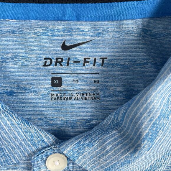 Nike Vapor Stripe Mens Dri-Fit Golf Polo Shirt Performance Blue Size XL - Picture 6 of 11